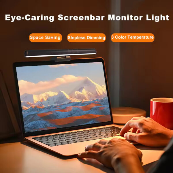 LED Monitor Light Bar – Dimmable Screen Hanging Lamp for Work, Reading & Eye Protection | Perfect for Night Lighting