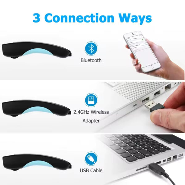 Mini 2D Barcode Scanner – Wireless Bluetooth & 2.4G | Pocket QR Code Reader for iOS, Android, PC & Mobile Payments