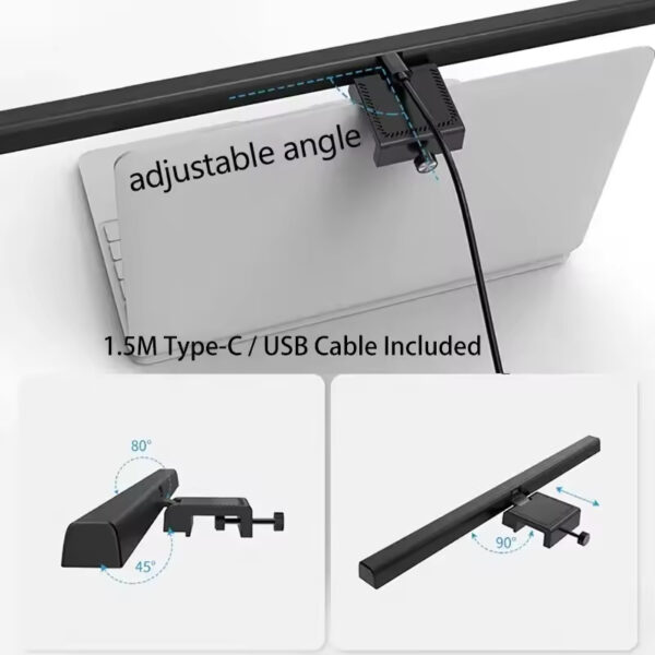 LED Monitor Light Bar – Dimmable Screen Hanging Lamp for Work, Reading & Eye Protection | Perfect for Night Lighting